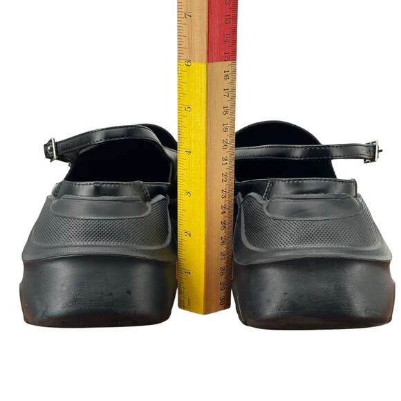 AKIKOAOKI Demi Platform Loafer Black × Black Faux Leather 8.5 Womens School Girl - Picture 4 of 8